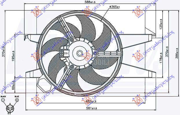 VENTILATOR KOMPLET (BENZIN/DIZ