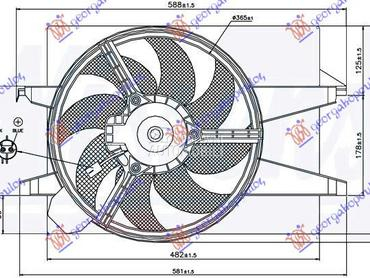 VENTILATOR KOMPLET (BENZIN/DIZ za Ford Fusion od 2002. do 2012. god.