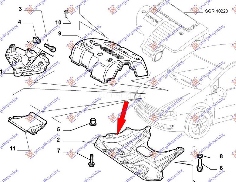 ZASTITA MOTORA PREDNJA PLASTIC