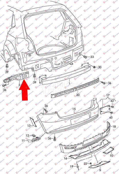 NOSAC ZADNJEG BRANIKA PLASTICN