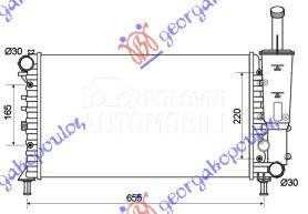 HLADNJAK MOTORA 1.2 8V/16V 03-