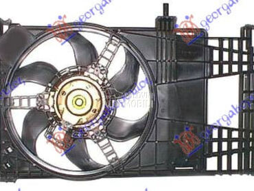 VENTILATOR KOMPLET (1.2i 8V/16 za Fiat Idea od 2004. do 2010. god.