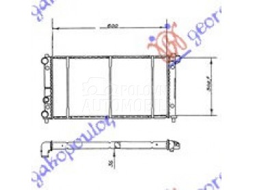 HLADNJAK MOTORA 1.2/1.5cc (60x za Seat Ibiza od 1990. do 1992. god.