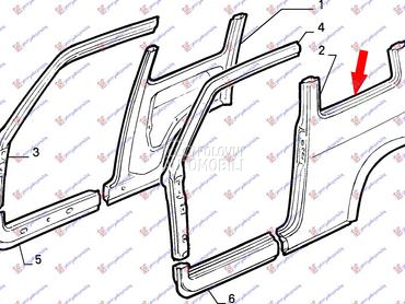 ZADNJI BLATOBRAN za Fiat Cinquecento od 1993. do 1998. god.