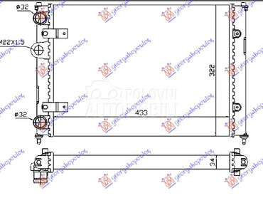 HLADNJAK MOTORA 1.0/1.3/1.4 BE za Seat Ibiza od 1993. do 1995. god.