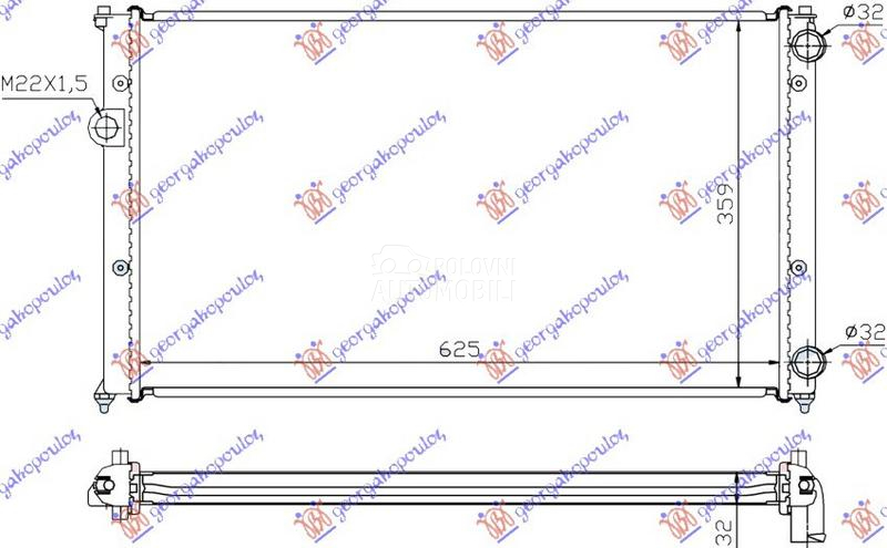 HLADNJAK MOTORA 1.6/1.8/2.0 BE