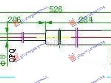 AMORTIZER GEPEK VRATA (526L-35 za Seat Ibiza od 1993. do 1995. god.