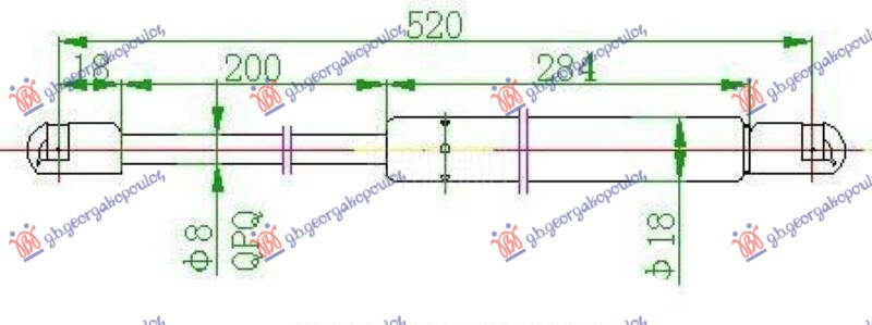 AMORTIZER GEPEK VRATA (520L-36