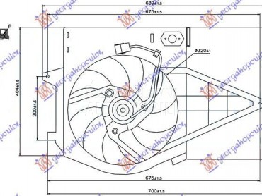 VENTILATOR KOMPLET (BENZIN) - za Citroen Jumpy od 1995. do 2003. god.