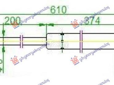 AMORTIZER GEPEK VRATA (560N) za Fiat Ulysse od 1994. do 2002. god.