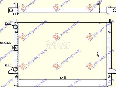 HLADNJAK MOTORA 2.3i/16V/2.8i za Ford Galaxy od 1995. do 2006. god.