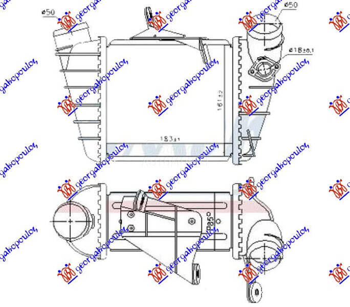 HLADNJAK INTERKULERA 1.9 Tdi D