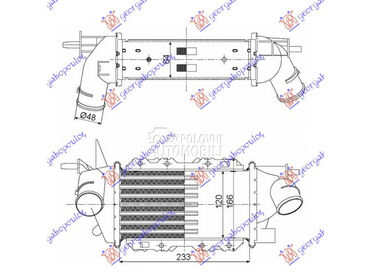 HLADNJAK INTERKULERA 2.0-2.2 T za Opel Vectra B od 1996. do 1998. god.