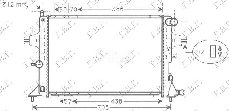 HLADNJAK MOTORA 1.7 TD DIZEL X