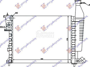 HLADNJAK MOTORA 1.1cc (46x37.8 za Citroen Berlingo od 1996. do 2002. god.