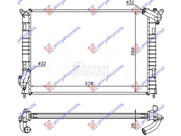 HLADNJAK MOTORA 1.6cc (S) (57. za MINI Cooper od 2002. do 2006. god.