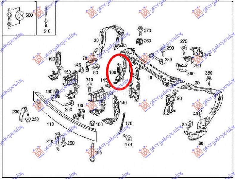 OKVIR FARA METALNI SREDNJI DEO
