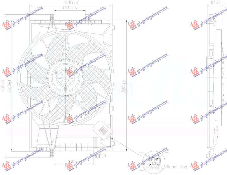 VENTILATOR KOMPLET BENZIN/DIZE