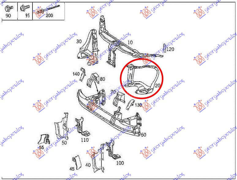 OKVIR FARA METALNI 00-
