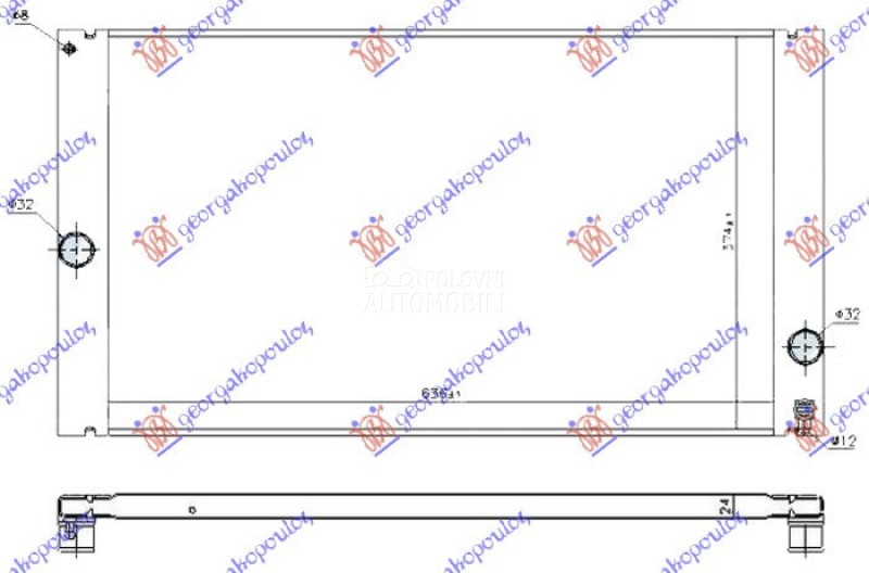 HLADNJAK MOTORA 2.4/2.5 BENZIN