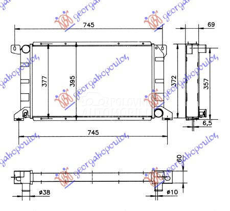 HLADNJAK MOTORA 2.5 TD (60x33.