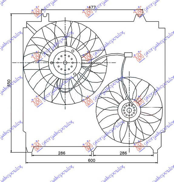 VENTILATOR (DUPLI) KOMPLET (BE