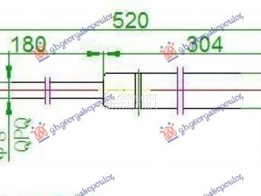 AMORTIZER GEPEK VRATA (L/B) (5 za Nissan Primera od 1996. do 1999. god.