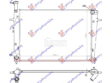 HLADNJAK MOTORA 2.0 16V (64x46 za Hyundai Tucson od 2004. do 2010. god.