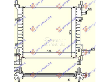 HLADNJAK MOTORA BENZIN (378x35 za Ford Ka od 1997. do 2008. god.