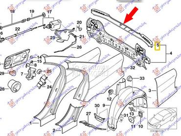 ZADNJI VEZNI LIM GORNJI za BMW Serija 5 od 1996. do 2002. god.