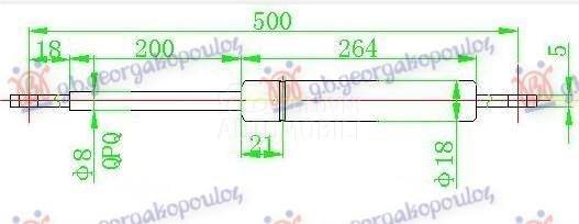 AMORTIZER GEPEK VRATA (CABRIO)