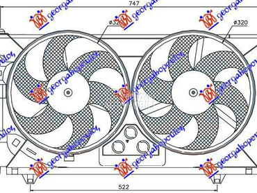 VENTILATOR (DUPLI) KOMPLET (BE za Citroen Berlingo od 1996. do 2002. god.