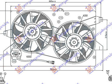 VENTILATOR (DUPLI) KOMPLET (BE za Ford Mondeo od 2000. do 2007. god.