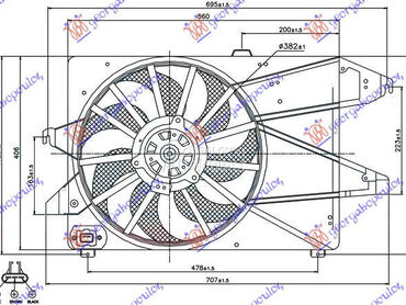 VENTILATOR HLADNJAKA KOMPLET ( za Ford Mondeo od 2000. do 2007. god.