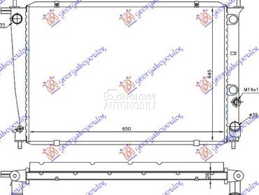 HLADNJAK MOTORA 2.5CC TD (65x4 za Hyundai H 1 od 1998. do 2007. god.