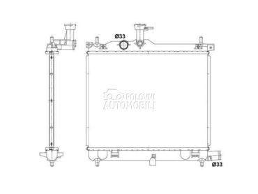 HLADNJAK MOTORA 1.2i/16V (MAN) za Hyundai i10 od 2007. do 2010. god.