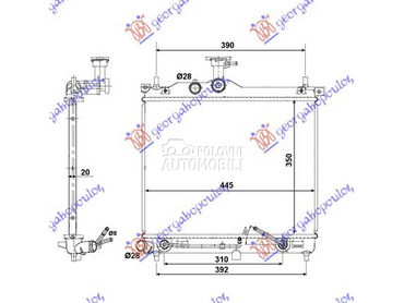 HLADNJAK MOTORA 1.1i 12V 1.1 C za Hyundai i10 od 2007. do 2010. god.