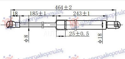 AMORTIZER GEPEK VRATA (465L-36