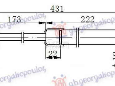 AMORTIZER GEPEK VRATA (430L-38 za Volkswagen Polo od 1994. do 1999. god.