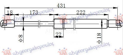 AMORTIZER GEPEK VRATA (430L-38