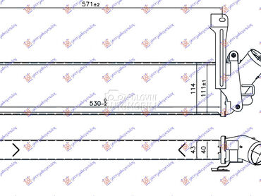 HLADNJAK INTERKULERA 1.5 DCI ( za Renault Kangoo od 2003. do 2008. god.