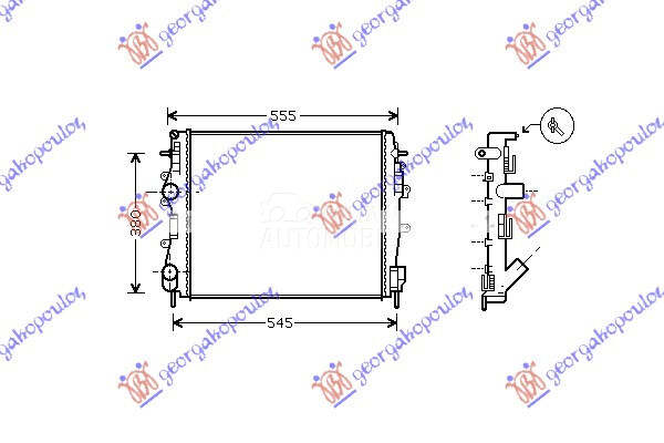 HLADNJAK MOTORA 1.5cc DCi (46x
