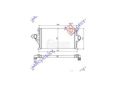 HLADNJAK INTERKULERA 1.9 TD (5 za Citroen Xantia od 1993. do 2001. god.