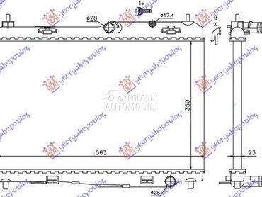 HLADNJAK MOTORA 1.25/1.4/1.6 B za Ford Fiesta od 2008. do 2013. god.