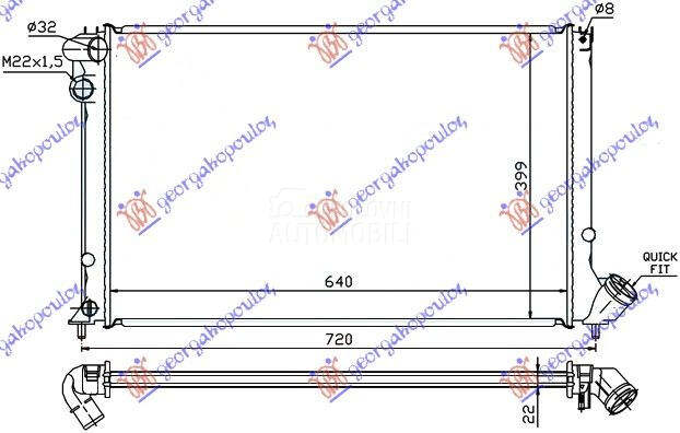 HLADNJAK MOTORA 1.6i 8V 1.8i 8