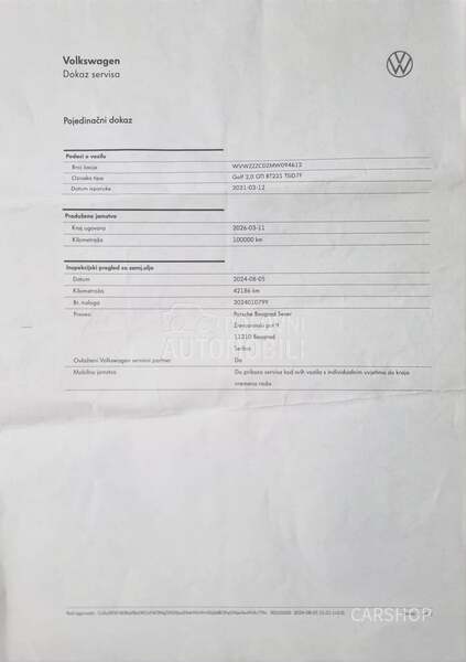 Volkswagen Golf 8 GTI N O V