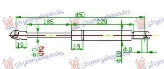 AMORTIZER GEPEK STAKLA (452L-1
