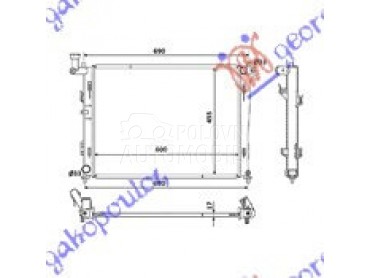 HLADNJAK MOTORA 1.4/1.6/2.0 BE za Kia cee`d od 2007. do 2010. god.