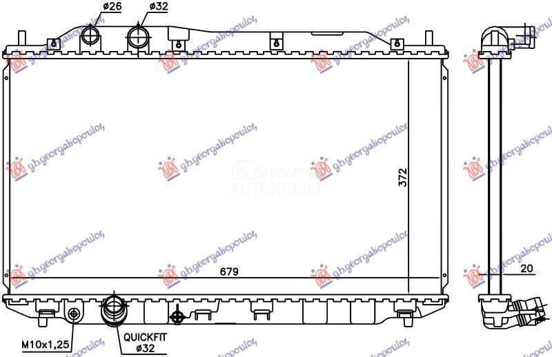 HLADNJAK MOTORA 1.4 BENZIN (MA