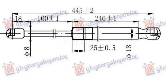 AMORTIZER GEPEK VRATA (440L-42